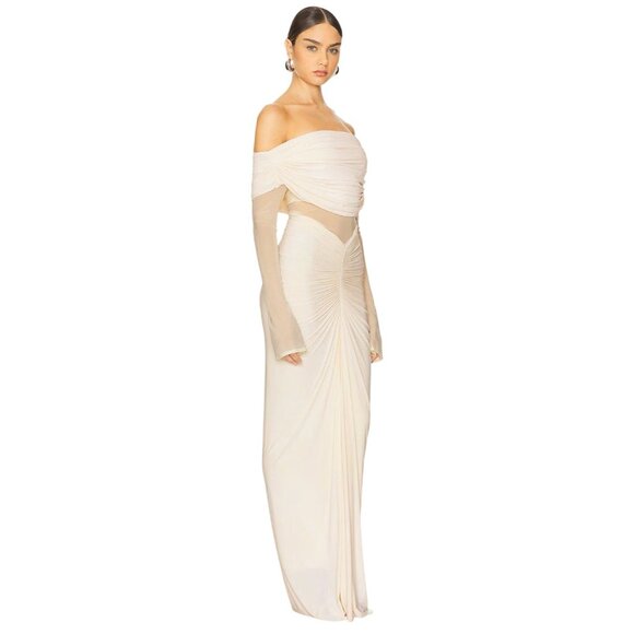 Deme by Gabriella Jolene Gown in Off White X-Small New Womens Maxi Dress - Picture 4 of 17